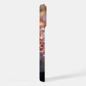 Blozende Roze Roze Gouden Glitter Monogram Gemston iPhone Hoesje (Rechterkant)
