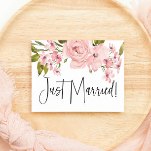 Blozende Roze Rozen Bloem Just Married