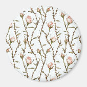 Blozende Roze Rozen Bloem Magneet (Voorkant)