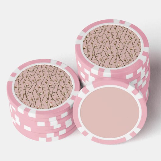 Blozende Roze Rozen Bloemig Poker Chips (Opstapeling)