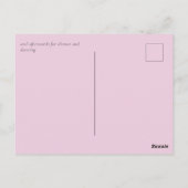 Blozende Roze Salie Bloem Bruiloft Script Budget Briefkaart (Achterkant)