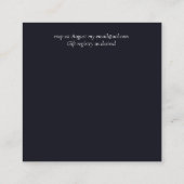 Blozende Roze Salie Bloem Bruiloft Script Budget Vierkante Visitekaartje (Achterkant)