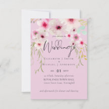 Blozende Roze Salie Bloemen Bruiloft Script Budget