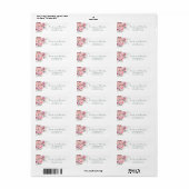 Blozende Roze Salie Waterverf Bloemige Script Bota Etiket (Full Sheet)