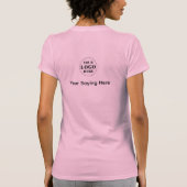 Blozende Roze Schrift Logo Make-up Staf T-shirt (Achterkant)