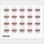Blozende Roze Script Logo Foto Make-up Artiest Ronde Sticker (Vel)