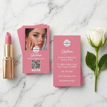 Blozende Roze Script Logo QR Code Foto Make-up