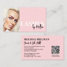 Blozende Roze Script QR Code Foto Wimpers