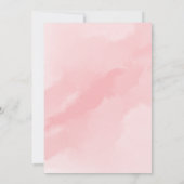 Blozende Roze Simpele Aquarel Bruiloft Kaart (Achterkant)