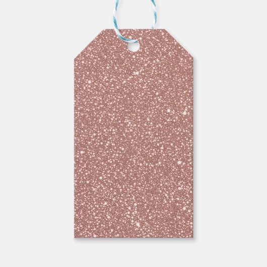Blozende Roze Spikkelpatroon Feestje Cadeaulabel (Voorkant)