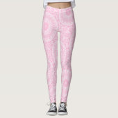 Blozende Roze Straling Mandala Leggings (Voorkant)