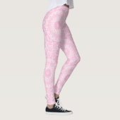 Blozende Roze Straling Mandala Leggings (Rechts)