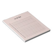Blozende Roze Takenlijst Minimalistisch Leraar Een Notitieblok (Schuin)