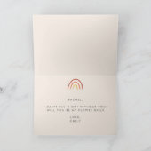 Blozende Roze Terracotta Regenboog Bloemenmeisje A Kaart (Binnen)