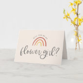 Blozende Roze Terracotta Regenboog Bloemenmeisje A Kaart (Gele Bloem)