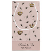 Blozende Roze Toekomst Mrs Koningin Bij Gouden Kro Klein Cadeauzakje (Achterkant)