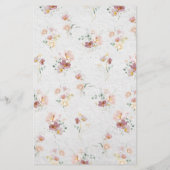 Blozende Roze Tuin Bloemen Bruidsdouche Spel (Achterkant)