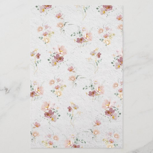 Blozende Roze Tuin Bloemen Bruidsdouche Spel (Achterkant)