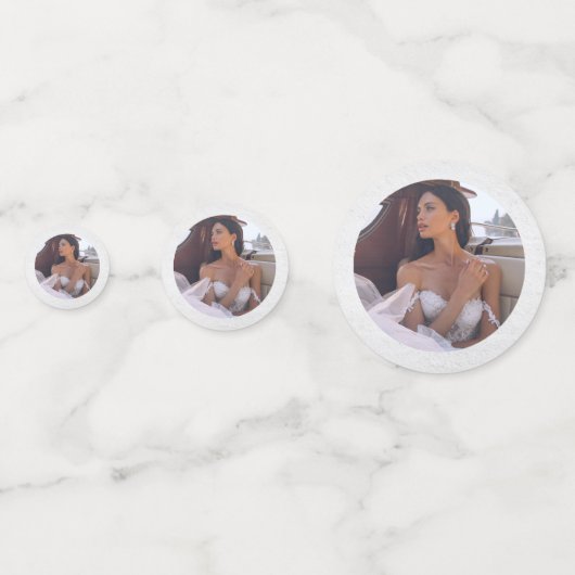 Blozende Roze Tuin Bloemen Krans Bruids Bruiloft Confetti (Achterkanten)