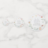 Blozende Roze Tuin Bloemen Krans Bruidsfeest Confetti (Voorkanten)