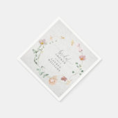 Blozende Roze Tuin Bloemen Krans Bruidsfeest Servet (Hoek)