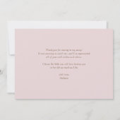 Blozende Roze Tuinrozen Botanische Afstuderen Bedankkaart (Achterkant)