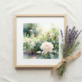 Blozende Roze Tuinrozen Poster