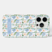 Blozende Roze Waterverf Gestreepte Persoonlijke Case-Mate iPhone Case (Achterkant (horizontaal))