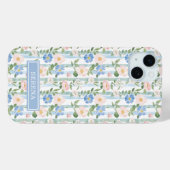 Blozende Roze Waterverf Gestreepte Persoonlijke Case-Mate iPhone Case (Achterkant (horizontaal))