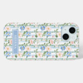 Blozende Roze Waterverf Gestreepte Persoonlijke Ho Case-Mate iPhone Case (Achterkant (horizontaal))