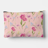Blozende Roze Wilde Bloem Script Moeder Gevestigd Etui (Achterkant)