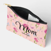 Blozende Roze Wilde Bloem Script Moeder Gevestigd Etui (Open)