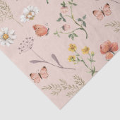 Blozende Roze Wilde Bloem Tissuepapier (Detail)