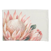 Blozende Roze Wit Romantisch  Waterverf Bloemmotie Kussensloop (Voorkant)