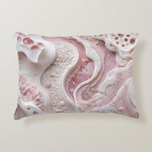 Blozende Roze Witte Abstracte Zachte Vrouwelijke K Accent Kussen