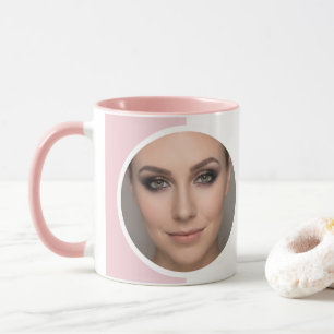 Blozende Roze Witte Foto MUA  Elegante Koffie  Mok