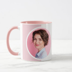Blozende Roze Witte Foto MUA Elegante Koffie Mok