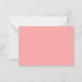 Blozende Roze Witte Typografie Script Naam Minimal Notitiekaartje (Achterkant)