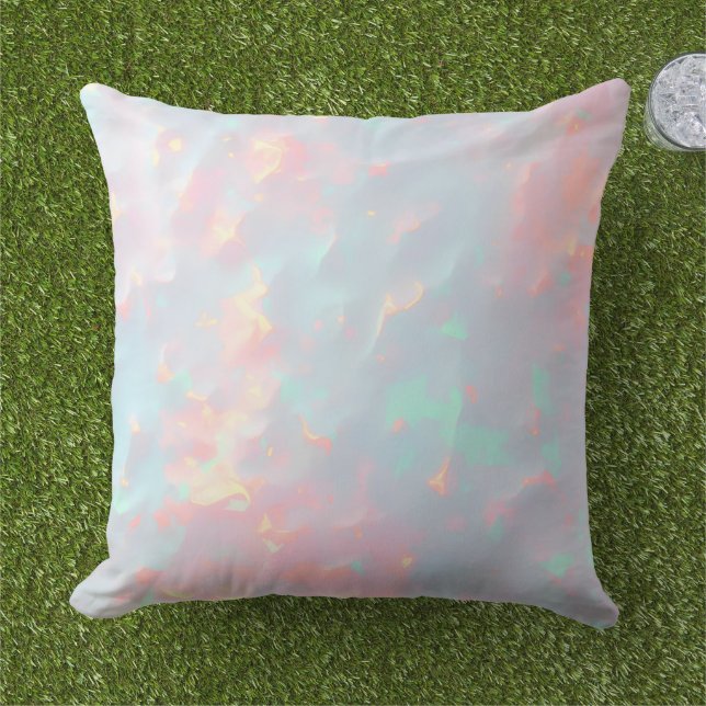 Blozende Roze Zachte Mint Goud Luxe Moderne Collec Buitenkussen (Gras)