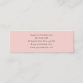 Blozende Roze Zwarte Script Foto Nagel Manicure Mi Mini Visitekaartje (Achterkant)