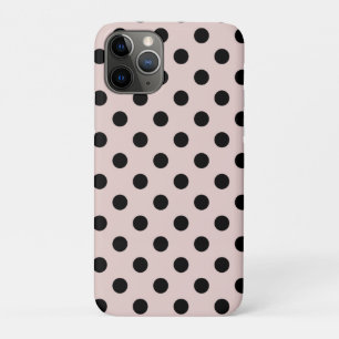 Blozende Roze & Zwarte Stippen Stip Case-Mate iPhone Case