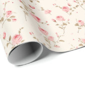 Blozende Rozen Cadeaupapier (Rol Hoek)