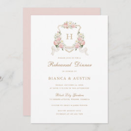 Blozende Rozen Crest Monogram Probediner Kaart