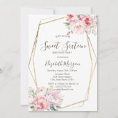 Blozende Rozen Gouden Lijst Sweet 16 Kaart (Voorkant)