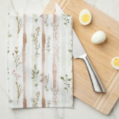 Blozende Rozen Strepen Bloemmotief Theedoek (Quarter Fold)