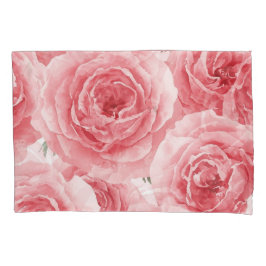 Blozende Rozen Waterverf Bloem Roze Bloemblad Patr Kussensloop