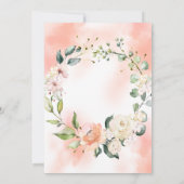 Blozende Rozen Waterverf Elegant Script Bruiloft Kaart (Achterkant)