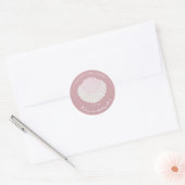 Blozende schelp Doop dank je Ronde Sticker (Envelop)