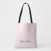 Blozende stijlvolle script monogram naam gepersona tote bag (Voorkant)