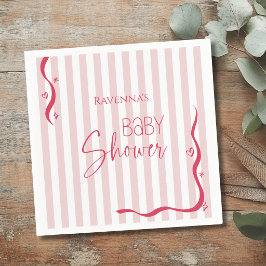 Blozende streepgolf elegante feest baby shower servet